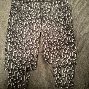 Sweaty Betty Black and Gray Leopard Print Leggings